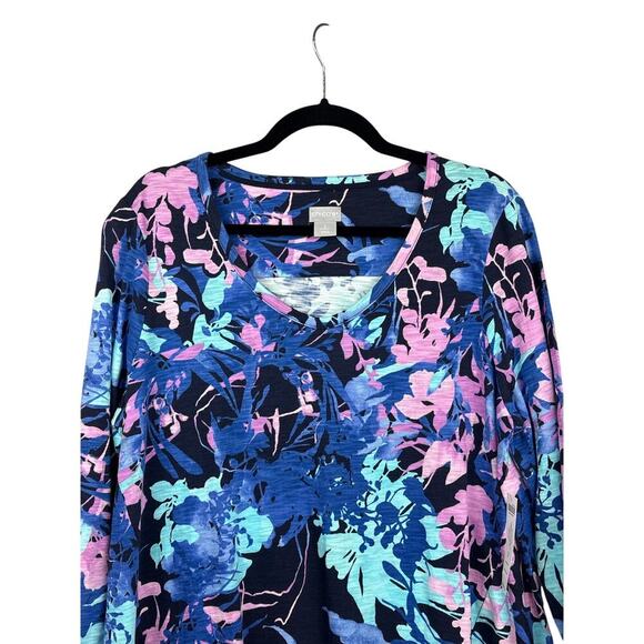 Chico’s Women’s Multicolor Patterned Long Sleeve Shirt Sz 2X – Plus Size Blouse - Picture 1 of 5